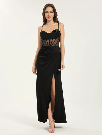 Glamorous Rhinestone Mermaid Dress for Prom & Evening