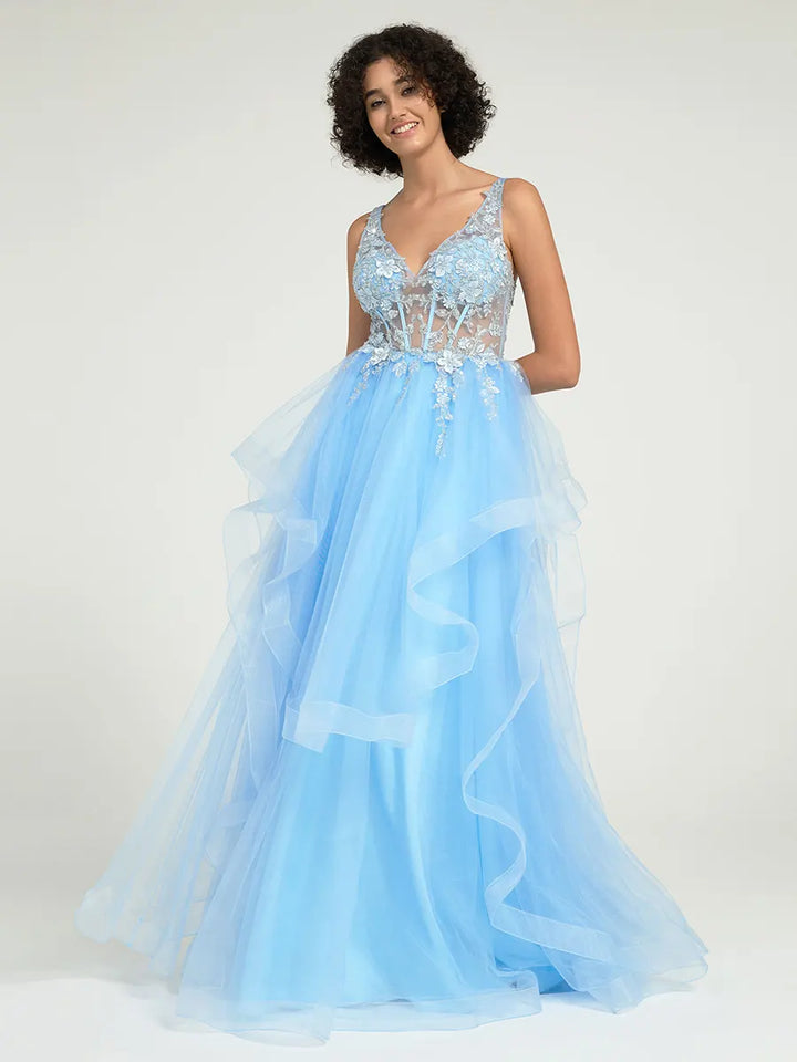 lace up back prom dresses uk CAITLIN Sequin Lace Mermaid Prom Dress - Glamorous Elegance