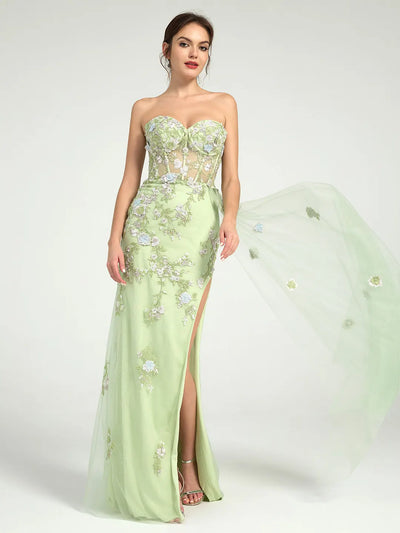 Sparkling Mermaid Prom Dress with Open Back