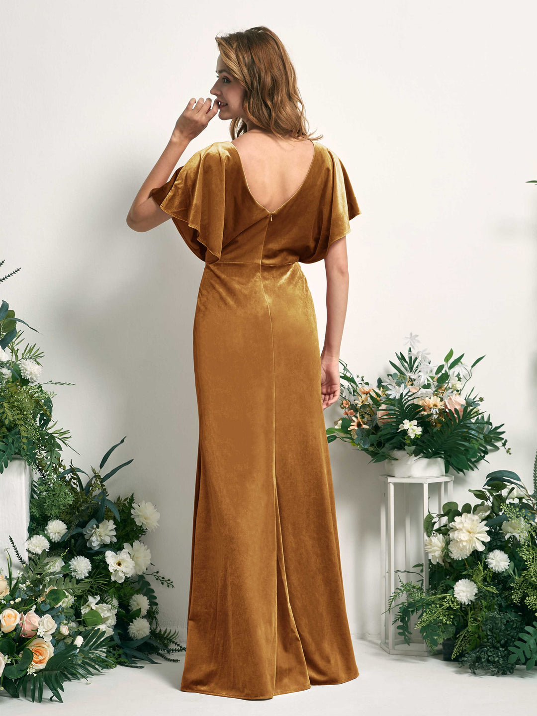 Carlyna Burnished Gold Bridesmaid Dresses UK | Elegant Velvet Gowns | Free Delivery Carlyna UK Carlyna Burnished Gold Bridesmaid Dresses UK | Elegant Velvet Gowns | Free Delivery Carlyna UK