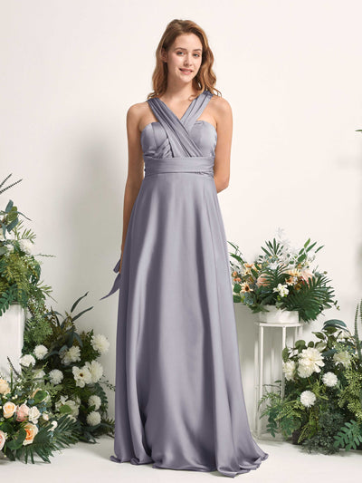 Carlyna Mirabelle Convertible Purple Haze Satin Bridesmaid Dress Maxi Sleeveless Sweetheart Dress #color_purple-haze
