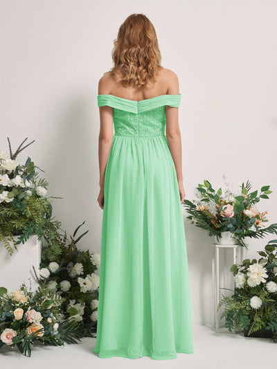 Carlyna Leona A-Line Mint Green Embroidered Bridesmaid Dress Maxi Sleeveless Sweetheart Dress #color_mint-green