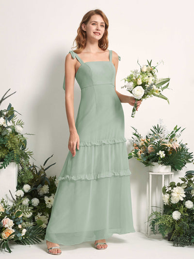 Carlyna Kaiya A-Line Sage Green Bridesmaid Dress Maxi Sleeveless Straight Dress #color_sage-green
