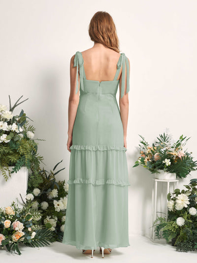 Carlyna Kaiya A-Line Sage Green Bridesmaid Dress Maxi Sleeveless Straight Dress #color_sage-green