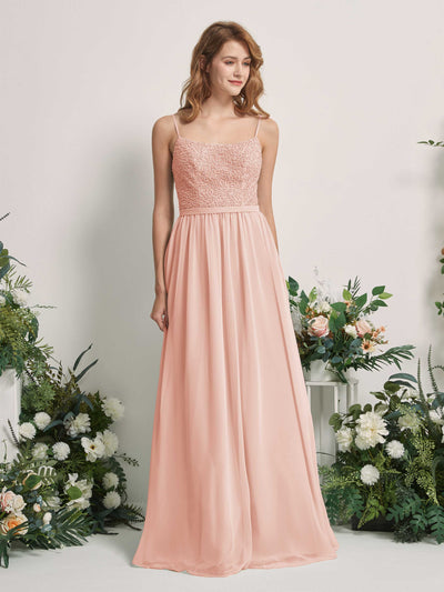 Carlyna Ursula A-Line Pearl Pink Beaded Bridesmaid Dress Maxi Sleeveless Sweetheart Dress #color_pearl-pink