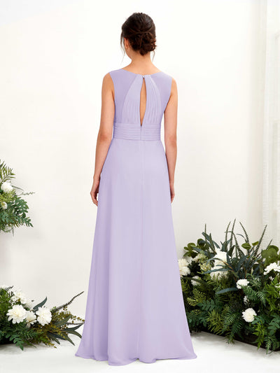 Carlyna Karen A-Line Lilac Bridesmaid Dress Maxi Sleeveless V-Neck Dress #color_lilac