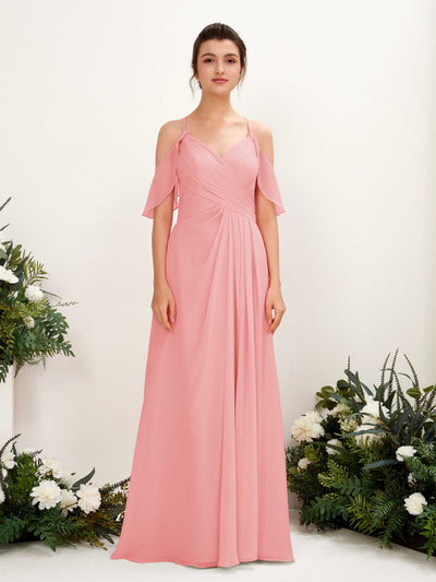Carlyna Orlane A-Line Ballet Pink Bridesmaid Dress Maxi Sleeveless V-Neck Dress #color_ballet-pink