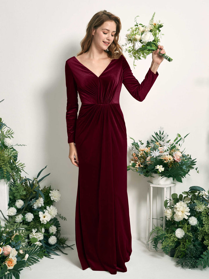 Evening Dress Long Sleeve Velvet Dresses Uk Oh Polly Ginevra