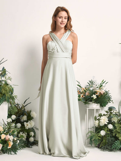 Carlyna Mirabelle Convertible Ivory Satin Bridesmaid Dress Maxi Sleeveless Sweetheart Dress #color_ivory