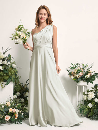 Carlyna Mirabelle Convertible Ivory Satin Bridesmaid Dress Maxi Sleeveless Sweetheart Dress #color_ivory