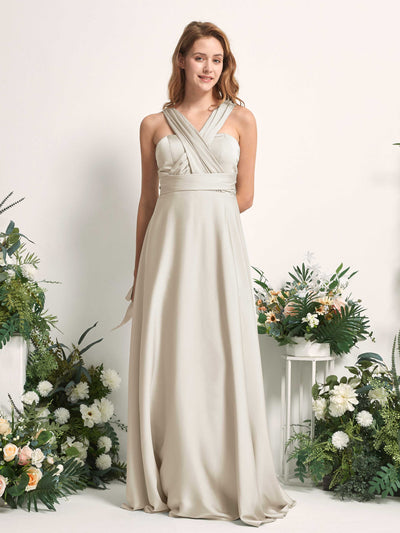 Carlyna Mirabelle Convertible Champagne Satin Bridesmaid Dress Maxi Sleeveless Sweetheart Dress #color_champagne
