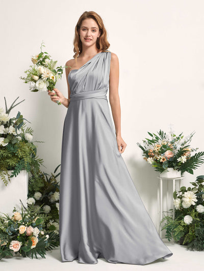 Carlyna Mirabelle Convertible Dove Satin Bridesmaid Dress Maxi Sleeveless Sweetheart Dress #color_dove