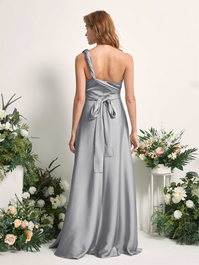 Carlyna Mirabelle Convertible Dove Satin Bridesmaid Dress Maxi Sleeveless Sweetheart Dress #color_dove