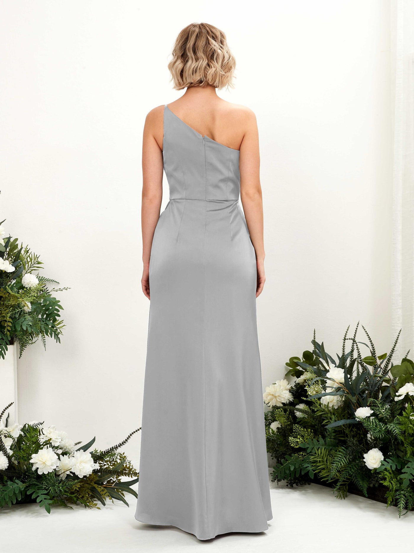One Shoulder Sleeveless Satin Bridesmaid Dress - Dove (80220511)#color_dove