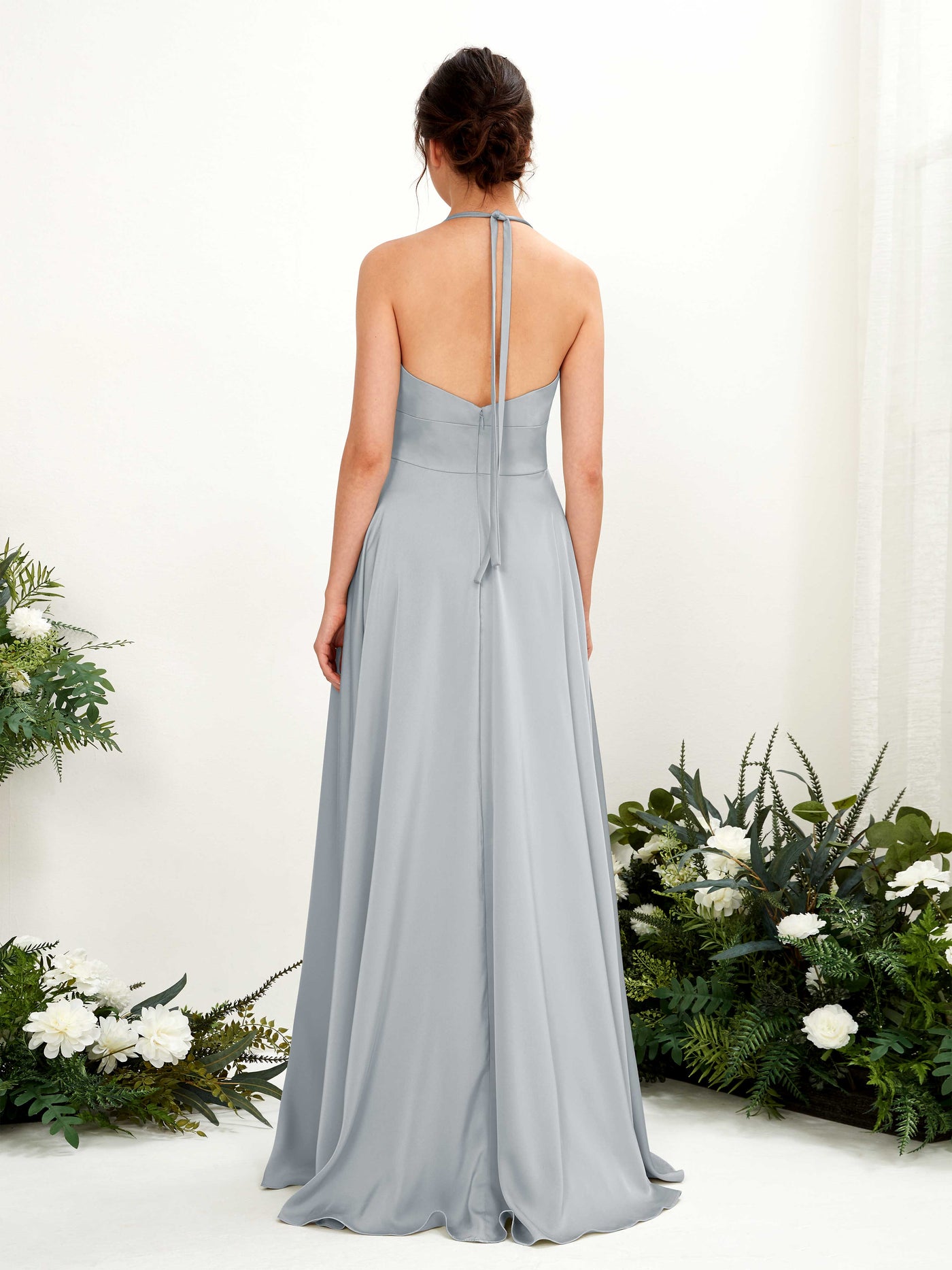 A-line Halter Bridesmaid Dress - Baby Blue (80223901)#color_baby-blue