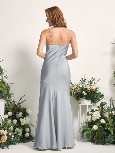 Carlyna Miranda Mermaid Baby Blue Satin Bridesmaid Dress Maxi Sleeveless Cowl Neck Dress #color_baby-blue