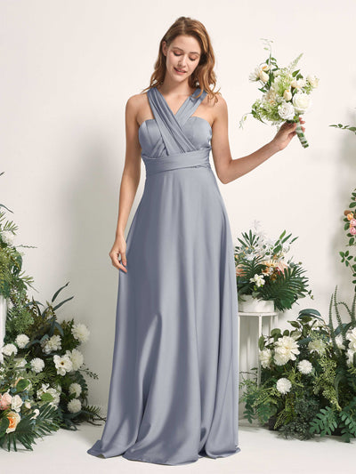 Carlyna Mirabelle Convertible Dusty Blue Satin Bridesmaid Dress Maxi Sleeveless Sweetheart Dress #color_dusty-blue