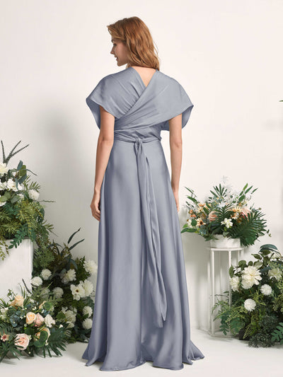 Carlyna Mirabelle Convertible Dusty Blue Satin Bridesmaid Dress Maxi Sleeveless Sweetheart Dress #color_dusty-blue