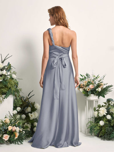 Carlyna Mirabelle Convertible Dusty Blue Satin Bridesmaid Dress Maxi Sleeveless Sweetheart Dress #color_dusty-blue
