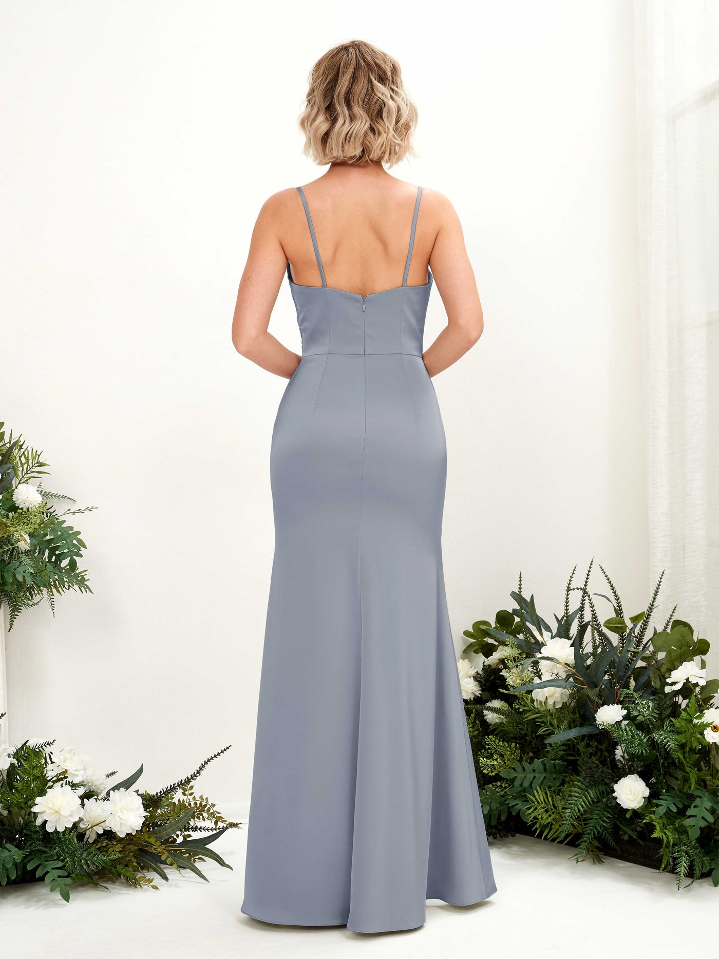 Spaghetti-straps Sweetheart Satin Bridesmaid Dress - Dusty Blue (80223278)#color_dusty-blue