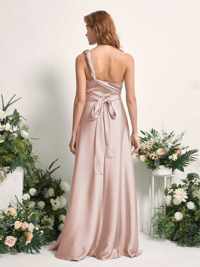 Carlyna Mirabelle Convertible Pearl Pink Satin Bridesmaid Dress Maxi Sleeveless Sweetheart Dress #color_pearl-pink