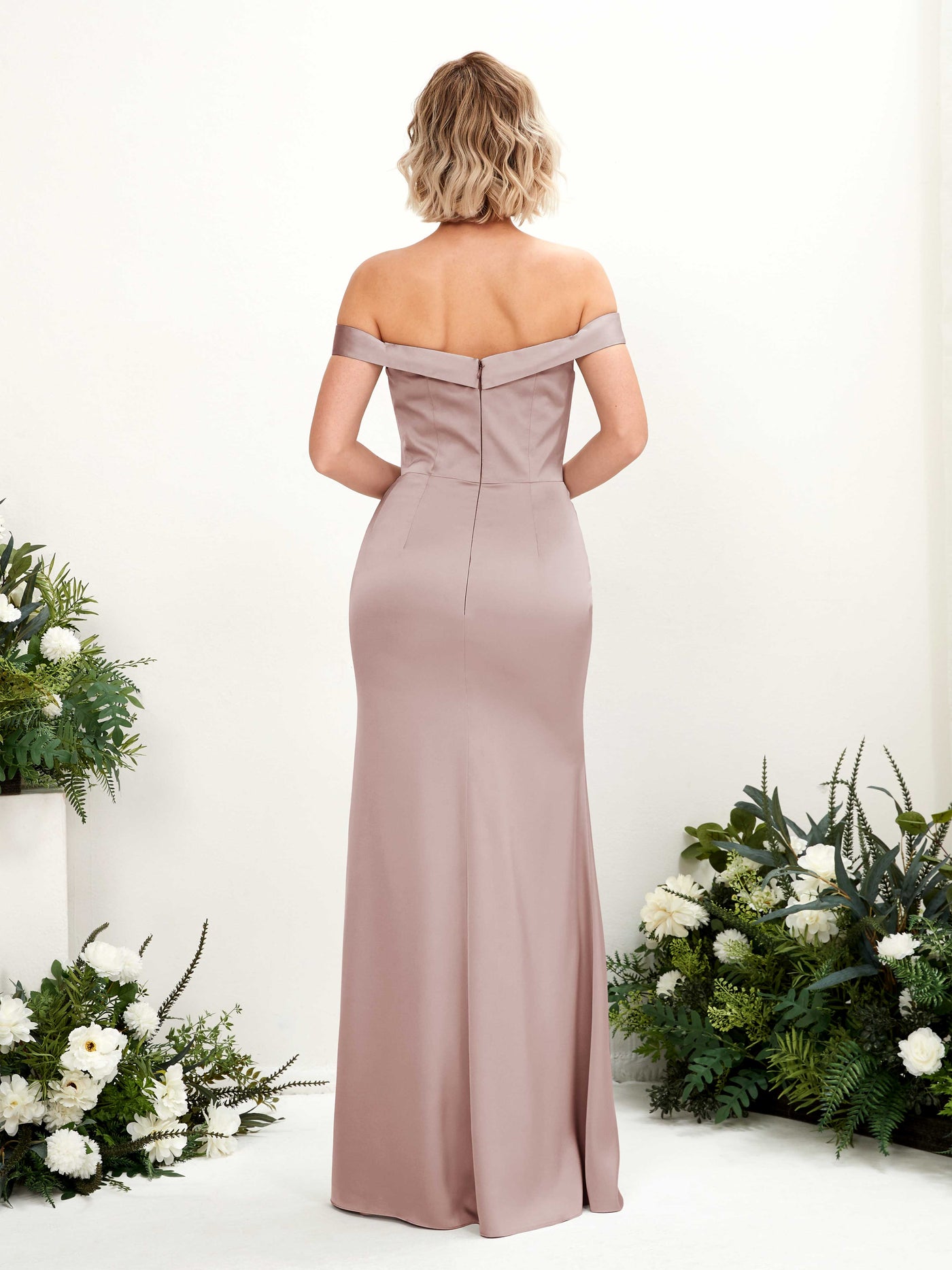Off Shoulder Sweetheart Satin Bridesmaid Dress - Dusty Rose (80223854)#color_dusty-rose