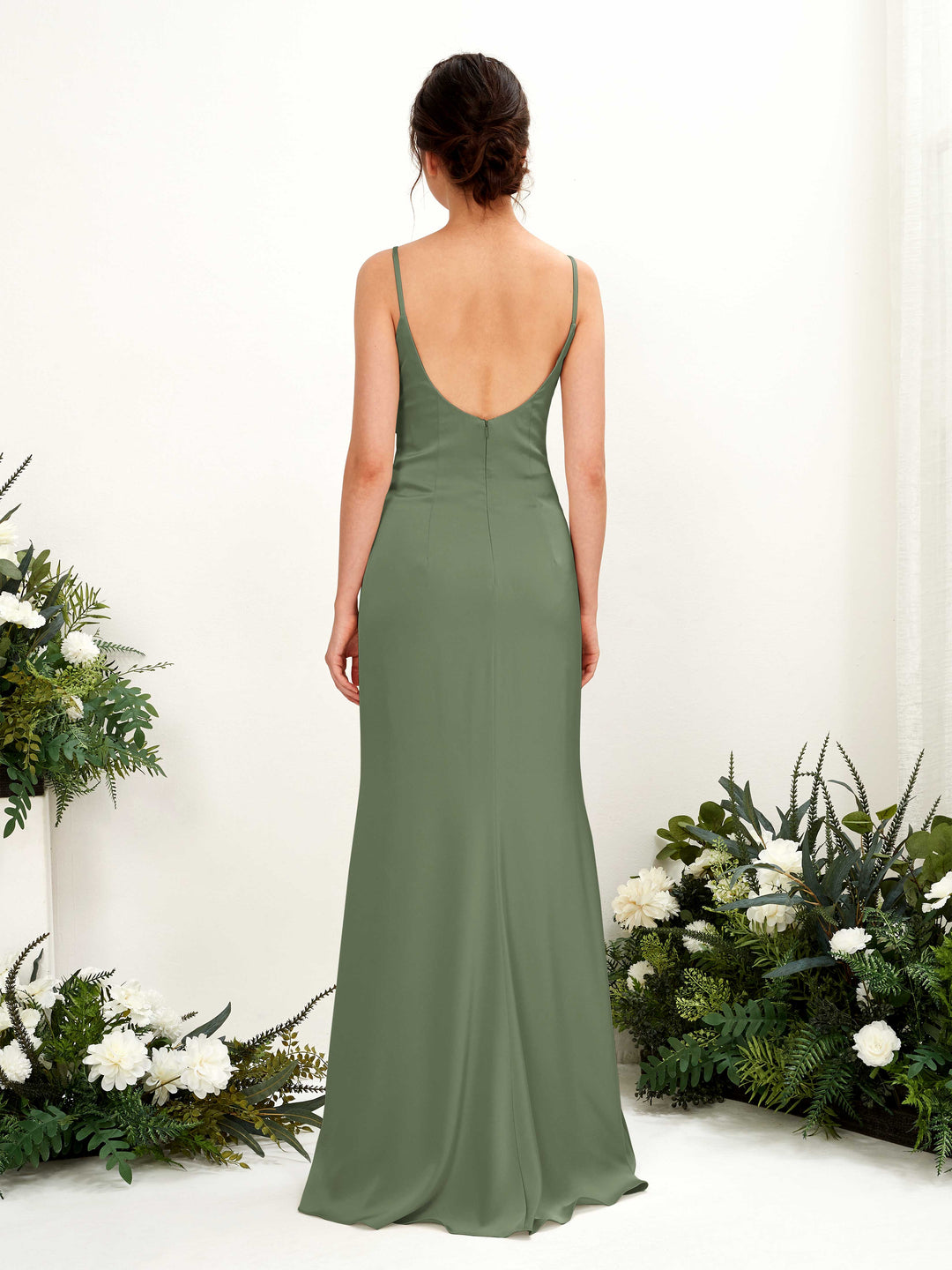 olive green satin bridesmaid dresses uk Olive Green Satin Bridesmaid Dress Brooklyn
