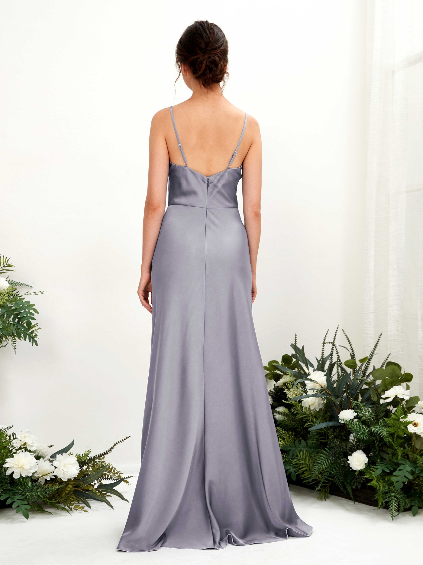 Spaghetti-straps Sleeveless Satin Bridesmaid Dress - Purple Haze (80221850)#color_purple-haze