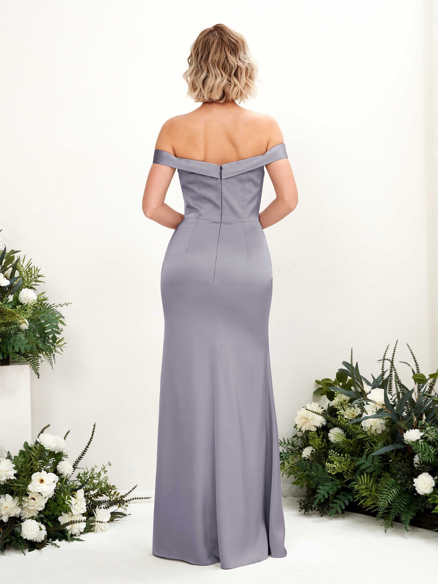 Off Shoulder Sweetheart Satin Bridesmaid Dress - Purple Haze (80223850)#color_purple-haze