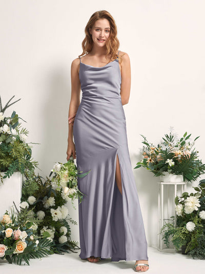 Carlyna Miranda Mermaid Purple Haze Satin Bridesmaid Dress Maxi Sleeveless Cowl Neck Dress #color_purple-haze