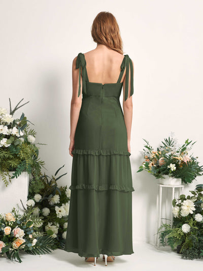 Carlyna Kaiya A-Line Martini Olive Bridesmaid Dress Maxi Sleeveless Straight Dress #color_martini-olive