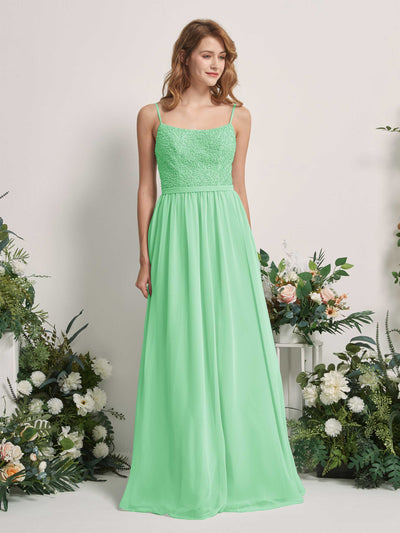 Carlyna Ursula A-Line Mint Green Beaded Bridesmaid Dress Maxi Sleeveless Sweetheart Dress #color_mint-green