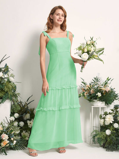 Carlyna Kaiya A-Line Mint Green Bridesmaid Dress Maxi Sleeveless Straight Dress #color_mint-green