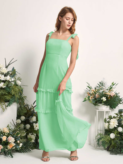 Carlyna Kaiya A-Line Mint Green Bridesmaid Dress Maxi Sleeveless Straight Dress #color_mint-green