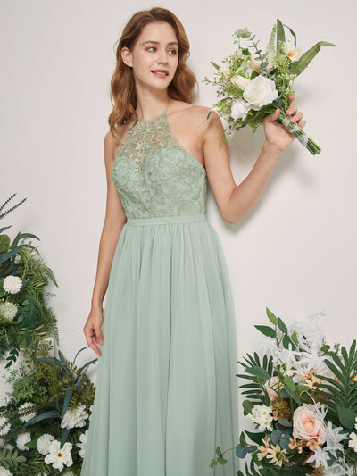 Carlyna Margaret A-Line Sage Green Embroidered Bridesmaid Dress Maxi Sleeveless Sweetheart Dress #color_sage-green
