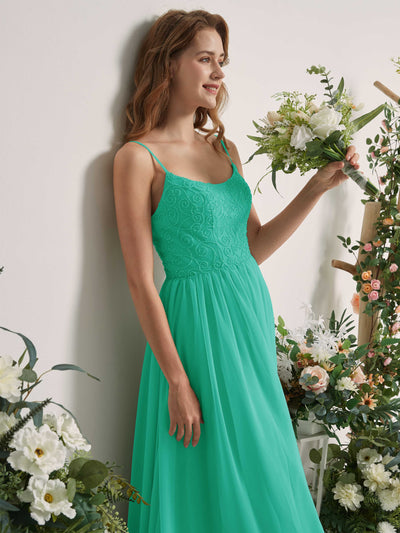 Carlyna Verna A-Line Tiffany Beaded Bridesmaid Dress Maxi Sleeveless Sweetheart Dress #color_tiffany