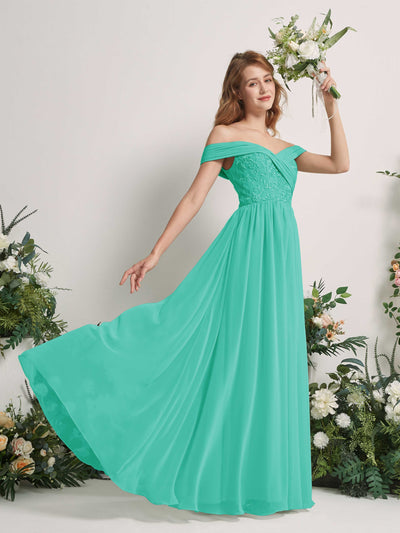 Carlyna Leona A-Line Tiffany Embroidered Bridesmaid Dress Maxi Sleeveless Sweetheart Dress #color_tiffany