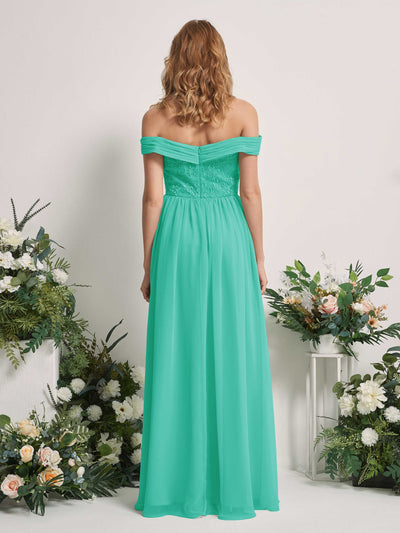 Carlyna Leona A-Line Tiffany Embroidered Bridesmaid Dress Maxi Sleeveless Sweetheart Dress #color_tiffany
