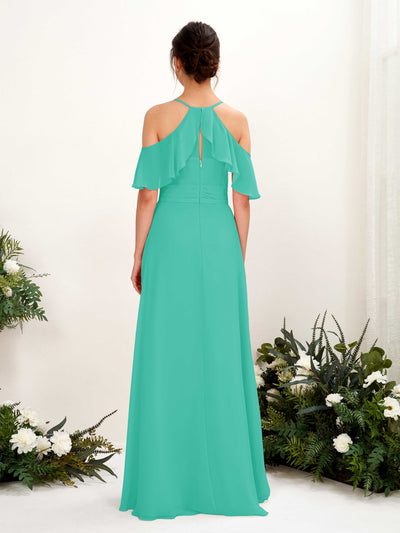 Carlyna Orlane A-Line Tiffany Bridesmaid Dress Maxi Sleeveless V-Neck Dress #color_tiffany