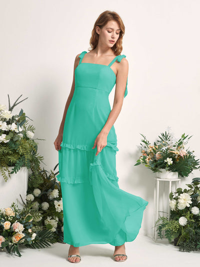 Carlyna Kaiya A-Line Tiffany Bridesmaid Dress Maxi Sleeveless Straight Dress #color_tiffany