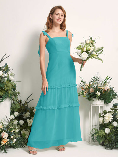 Carlyna Kaiya A-Line Turquoise Bridesmaid Dress Maxi Sleeveless Straight Dress #color_turquoise