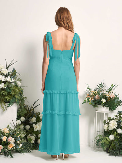 Carlyna Kaiya A-Line Turquoise Bridesmaid Dress Maxi Sleeveless Straight Dress #color_turquoise