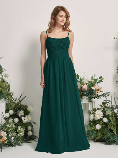 Carlyna Ursula A-Line Dark Emerald Beaded Bridesmaid Dress Maxi Sleeveless Sweetheart Dress #color_dark-emerald
