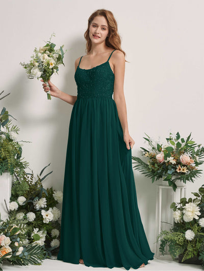 Carlyna Verna A-Line Dark Emerald Beaded Bridesmaid Dress Maxi Sleeveless Sweetheart Dress #color_dark-emerald