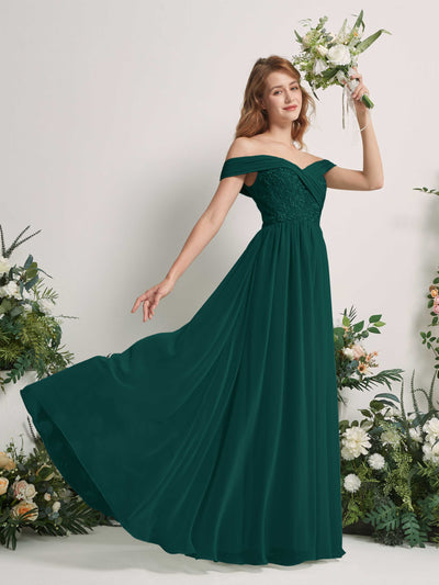 Carlyna Leona A-Line Dark Emerald Embroidered Bridesmaid Dress Maxi Sleeveless Sweetheart Dress #color_dark-emerald