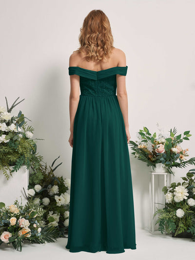 Carlyna Leona A-Line Dark Emerald Embroidered Bridesmaid Dress Maxi Sleeveless Sweetheart Dress #color_dark-emerald