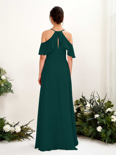 Carlyna Orlane A-Line Dark Emerald Bridesmaid Dress Maxi Sleeveless V-Neck Dress #color_dark-emerald