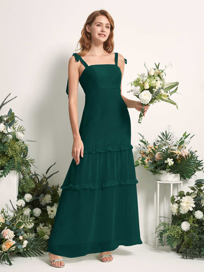 Carlyna Kaiya A-Line Dark Emerald Bridesmaid Dress Maxi Sleeveless Straight Dress #color_dark-emerald