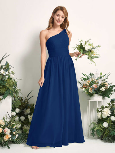 Carlyna Pandora A-Line Royal Blue Bridesmaid Dress Maxi Sleeveless One Shoulder Dress #color_royal-blue