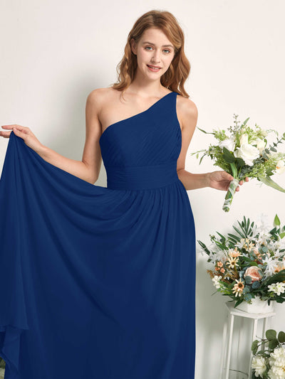 Carlyna Pandora A-Line Royal Blue Bridesmaid Dress Maxi Sleeveless One Shoulder Dress #color_royal-blue